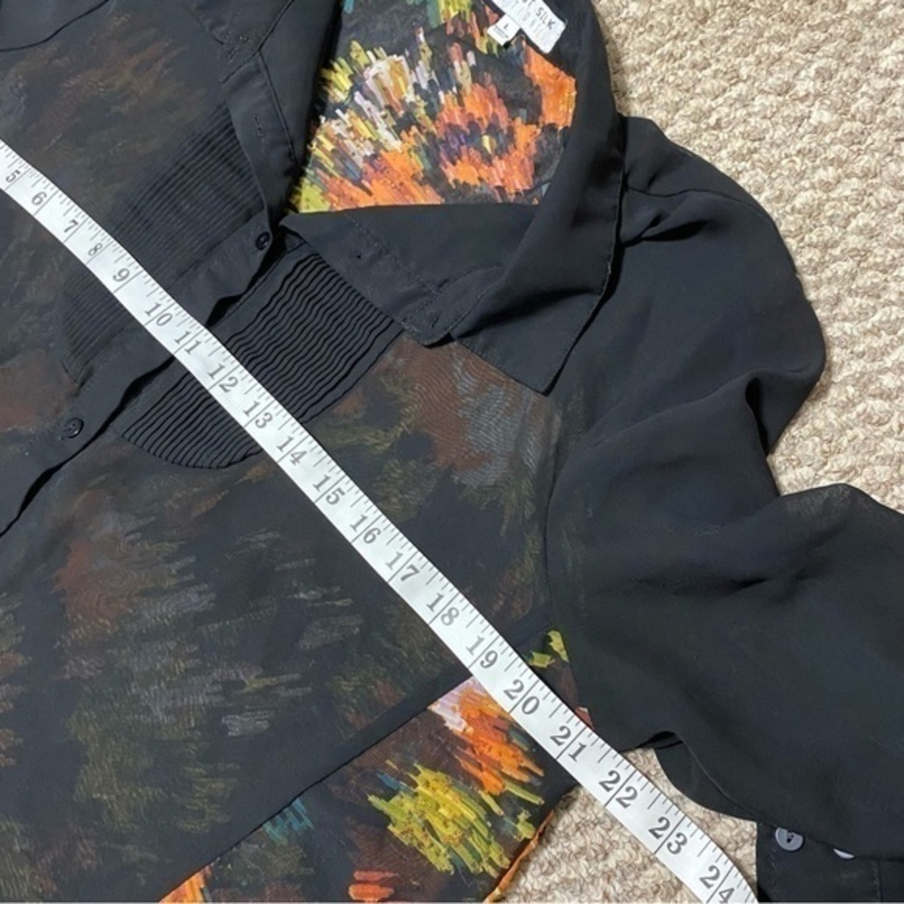 August Silk‎ Options Sheer Shirt with Multicolored Back - Picture 6 of 8